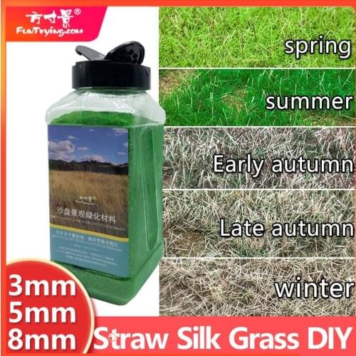 100g 3mm Static Grass scale train railway layout miniature model building materials static flocking fibers viscose grass powder
