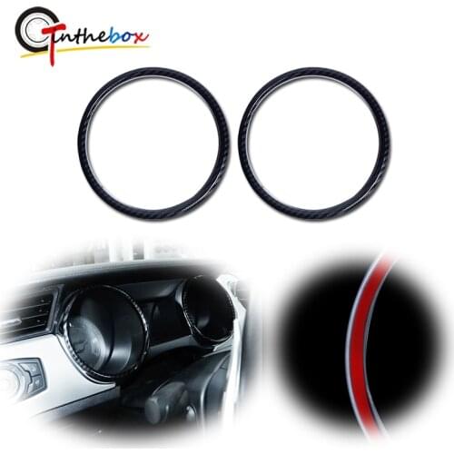Gtinthebox Carbon Fiber Style Dash Instrument Speedometer Panel Decoration Ring Cover Trim Stickers For 2015-2020 Ford Mustang
