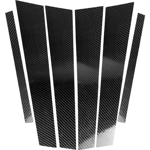 Carbon Fiber Car Window B-pillars Molding Trim Window Pillar Trim Sticker for BMW 3 Series E90(2005-2012)