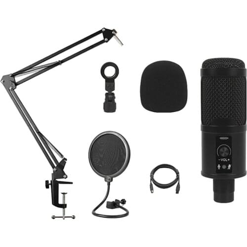 USB Condenser Recording Microphone Kits for Laptop Windows PC Professionnel Studio Recording Vocals Voice Over,YouTube
