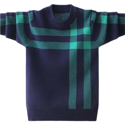 Big boys pure cotton sweaters 4-16T kids warm jacket baby boys pullovers long sleeve knitted sweaters o-neck teenage winter coat