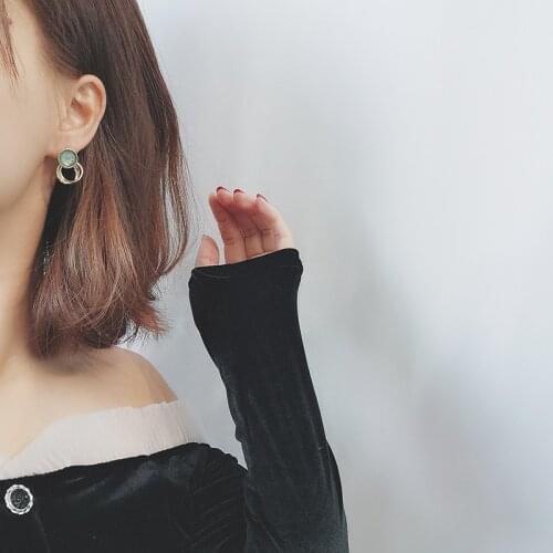 Punk Fashion Earrings 2020 New Temperament Earrings Simple Net Red Acrylic Circle Earrings Womens Wholesale Hypoallergenic