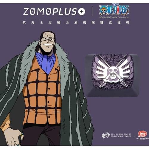 ZOMO PLUS X ONE PIECE CROCODILE ALUMINUM ARTISAN KEYCAP MECHANICAL KEYBOARD KEYCAP ZOMO KEYCAP