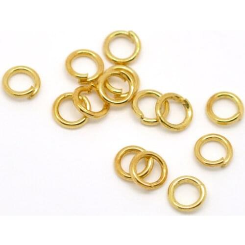 8SEASONS gold-color Open Jump Rings 5mm(1/4"), sold per lot of 1000(B16977)