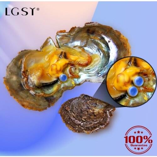 LGSY 7-8mm Seawater Akoya Pearls High Quality Natural Seawater Oyster Bead Fine Jewelry Making Pearl Rose Blue Color 10PCS