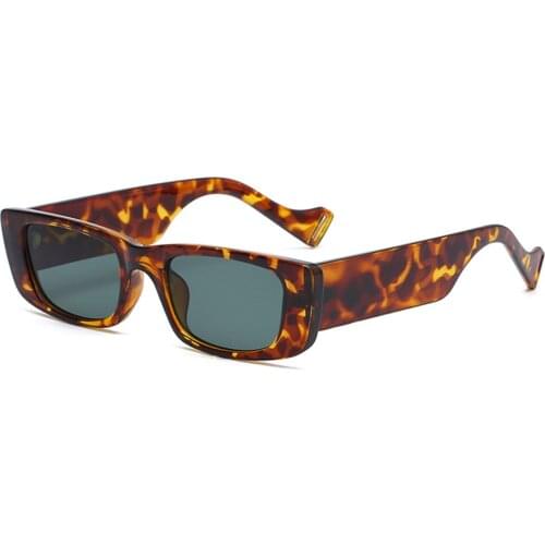 2021 Brand Square Sunglasses Women Vintage Cat Eye Glasses For Men Female Leopard Fashion Travel Glasses Shades Gafas De Sol