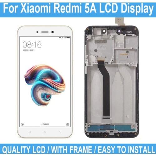 5.0" New 100% Tested LCD For Xiaomi Redmi 5A Display Touch Screen With Frame And Digitizer Assembly Repair Parts For Redmi 5A