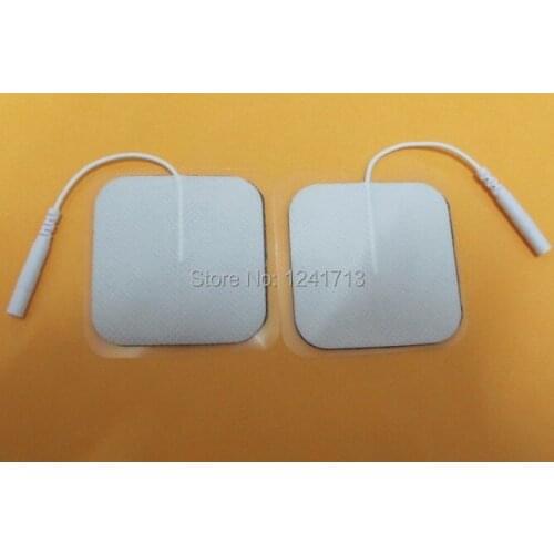 Freeshipping 50pcs(25pairs) 50*50MM Pre Gelled Self Tens Adhesive Electrode Pads for digital therapy massage machine