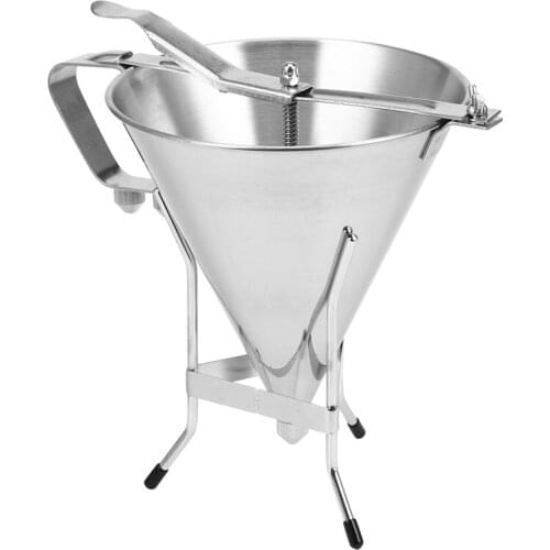 Promotion! 1.75L Big Stainless Steel Funnel Octopus Balls Tools with Rack Baking Dispenser Cooking Tools