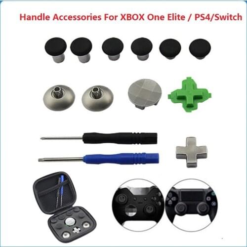Button Accessory Handle Accessories For XBOX One Elite /PS4/Switch Set Rocker Cross Key Puller Joystick Caps 15Pcs