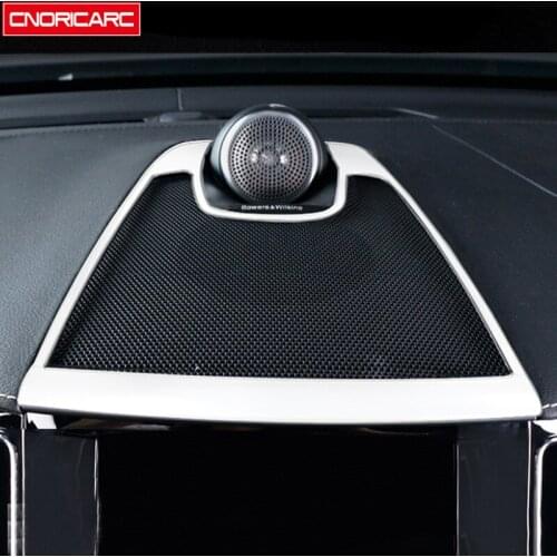 Car Styling Dashboard Audio Speaker Frame Decoration Cover Trim Stainless Steel For Volvo XC60 2018-2021 Interior Accessories