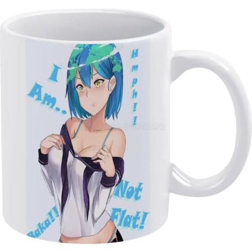 Earth-chan White Mug 11oz Ceramic Tea Cup Coffee Mug Friends Birthday Gift Earth Chan Earth Chan Girls Boobs Anime Animation Lol