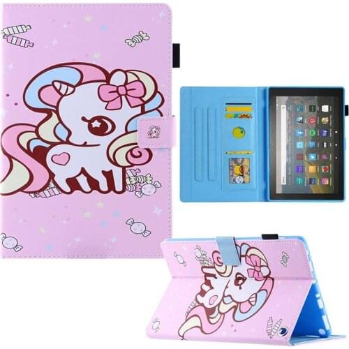 Tablet Case For Amazon Fire HD 10 2021 / Fire HD 10 Plus 2021 10.1" Life Tree Panda Flip Silicone PU Leather Cover