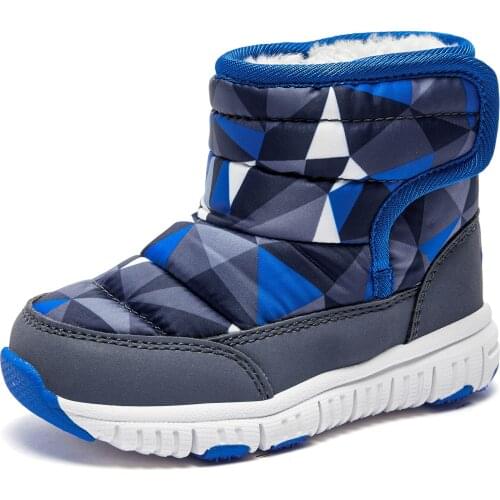 Childrens Snow Boot 2021 New Winter Boots For Boys Cotton Shoes Waterproof Ankle Boots For Girls Thick Plush Warm Girls Shoes