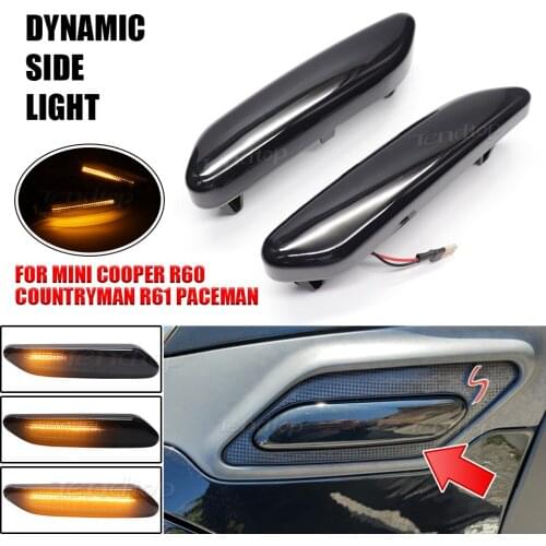 Dynamic Blinker LED Turn Signal Lights Side Repeater Marker Lamps Car Assessories For Mini Cooper R60 Countryman R61 Paceman