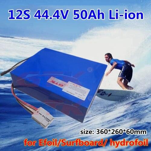 12S 44.4v 40Ah 50Ah li-ion battery electric surfboard jet board life foils efoil hydrofoil BMS 4000w 4kw power motor + charger
