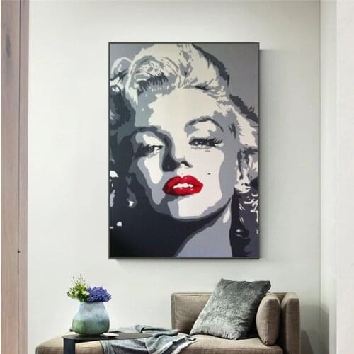 Marilyn Monroe Wall Art Canvas Painting Art Decor Salon Poster of Movie Star Posters and Prints Vintage Room Decor Minimalist