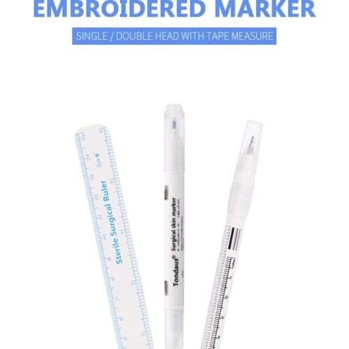 Tattoo Marker Pen With Ruler Skin Marker For Eyebrow Skin Marker Pen DoubleHead Skin Marker Pen Marker Pens Tattoo Accessories