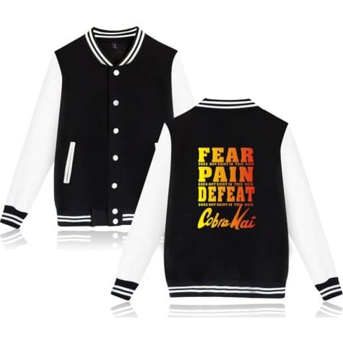 New Cobra Kay Brand Jacket Men Black White Baseball Solid Color Jackets Spring Autumn Customize Print Sportswear Size XXS-4XL