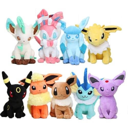 30cm Pokemon Eevee Pikachu Plush Toys Leafeon Espeon Umbreon Vaporeon Flareon Glaceon Jolteon Stuffed Plush Dolls
