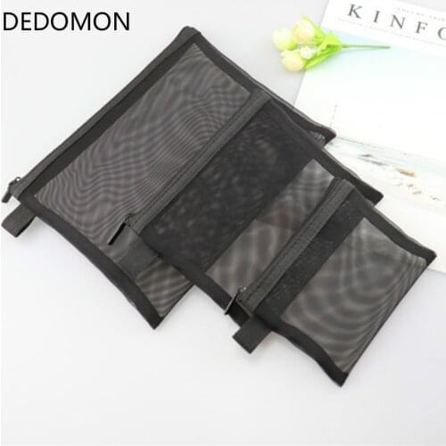 1 Pc Stand Cosmetic Bag for Women Clear Zipper Makeup Bag Travel Female Makeup Brush Holder Organizer Toiletry Bag
