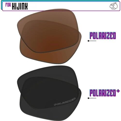 EZReplace Polarized Replacement Lenses for - Oakley Hijinx Sunglasses - Black P Plus-Brown P