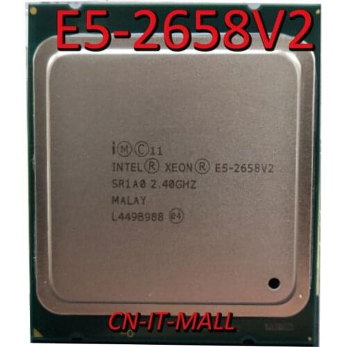 Intel Xeon E5-2658V2 CPU 2.4GHz 25MB Cache 10 Cores 20 Threads LGA2011 Processor