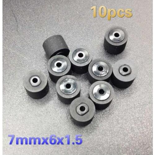 10pcs 7mmx6x1.5 wheel belt pulley rubber audio pressure recorder cassette deck pinch roller tape recorder Stereo player walkman