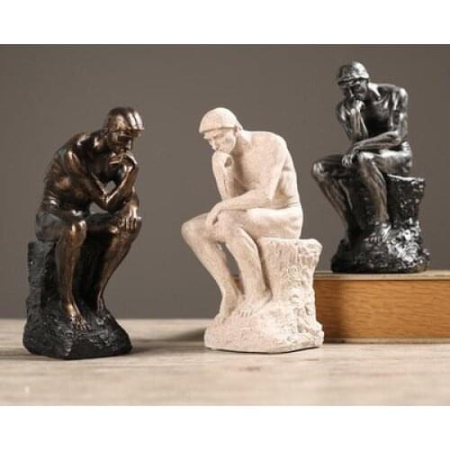 Nordic Sandstone Thinker Creative Decoration Home Study Room Living Room Retro Decoration Office Decoration Gifts