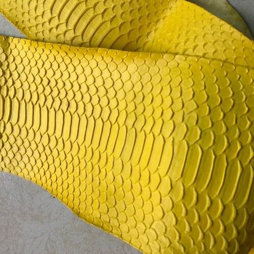 SP002 Genuine Snake Skin Yellow Color Snake Skin for Straps Purse DIY