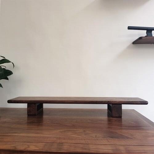 Comfortable to the touch Office desktop storage rack Solid wood material Increased computer monitor rack