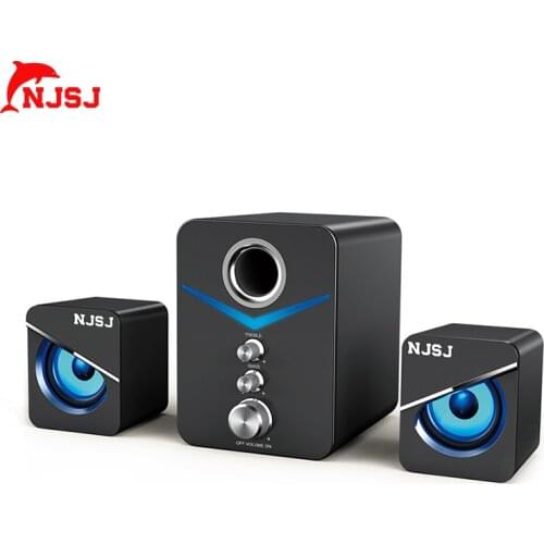 NJSJ USB Cable Fashion Combination Speaker Computer Speaker Bass Stereo Music Player Bass Speaker PC Sound Bar