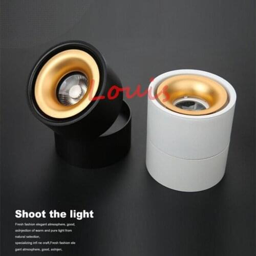 360 Degree Rotatable LED Downlight Surface Mounted 15W 20W COB LED Ceiling Lamp Foldable Spot Light for Clothes Stores Dimmable