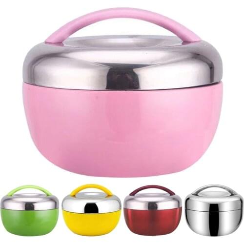 Apple Stainless Steel Lunch Box Vacuum Insulation Thermo Portable Camping Food Container Adult Children Office Bento Box Set