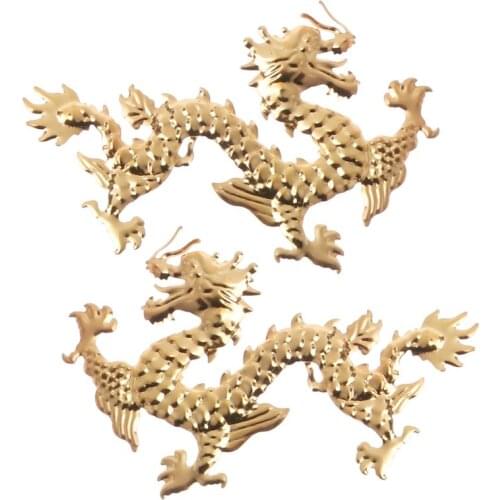 Gold Butterfly Dragon Leaves Epoxy Resin Mold Thin Copper Fillings DIY Jewelry