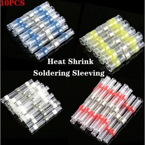 10pcs Practical Electrical Waterproof Seal Heat Shrink Butt Terminals Solder Sleeve Wire Connectors JDH99