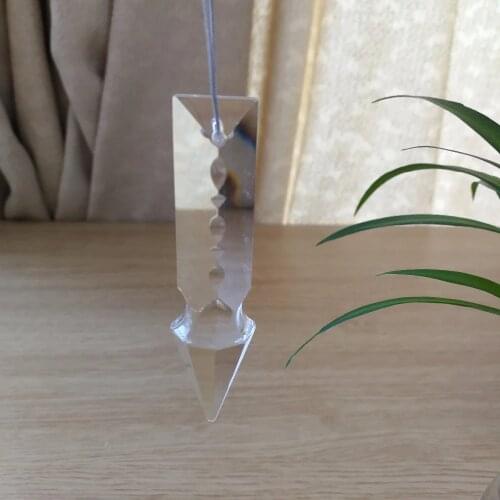 76mm 150 units Crystal Glass Spear Sword Lamp Chandelier Prism X'mas Wedding Pendant Transparent Glass Prism Parts