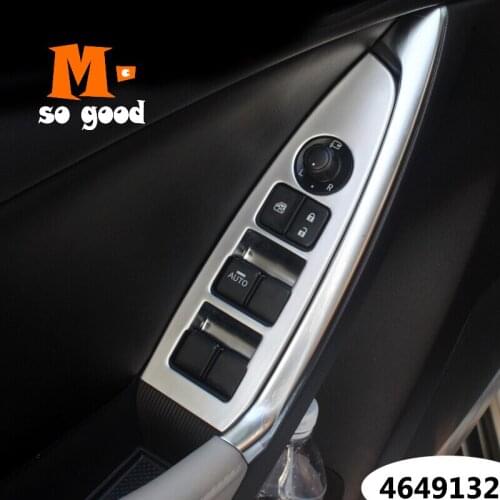 2013 2014 2015 2016 For Mazda CX-5 CX5 Car ABS Chrome Inside Inner Door Window Lift Switch Button Panel Cover Trim Accessories