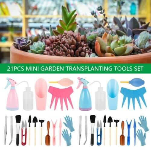 21Pcs Potted Gardening Garden Hand Transplanting Succulent Tool DIY Plant Kit