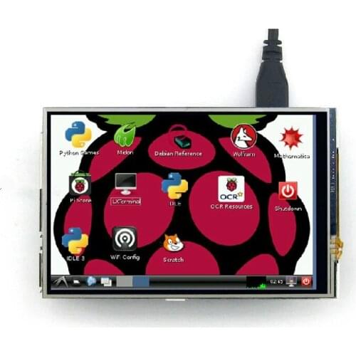 320*480 Resolution 3.5 inch TFT LCD Resistive Touch Screen Display Module for Raspberry pi 2/3 Model B E14,RS Raspberry Pi 3