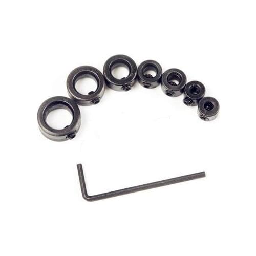 7pcs Bit limit ring to send the small wrench bit positioning ring round wood screw clamp drill bit adjustment 3-12mm