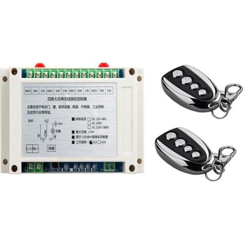 AC 220 V 240V 250V 380V 4 CH 30A relay Universal RF Wireless Remote Control 1* Receiver +2* Transmitter