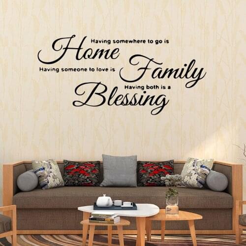 Free shipping Home family blessing Wall Decal Living Room Removable Mural For Kids Rooms Decoration Removable Decor Wall Decals