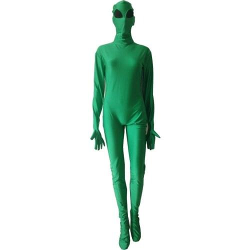 Brand Kids adult Full Body Suit with open mesh eyes Child Alien Polyester Spandex Zentai Bodysuit Stage Performance