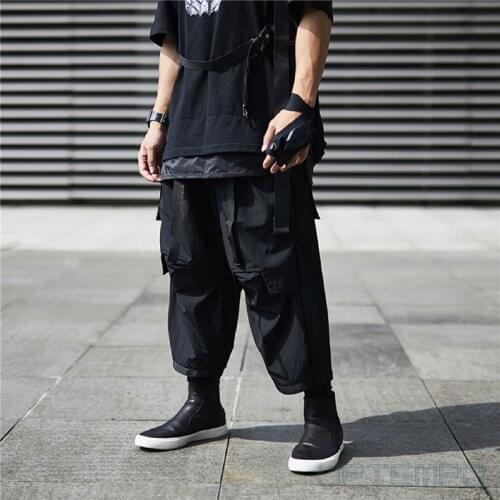 WSNHLAB samurai pants harem pants adjustable on ankle techwear ninjawear japanese style futuristic