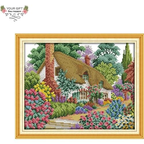 Your Gift F528 14CT 11CT Counted and Stamped Home Decor Midsummer Hut Needlework Needlepoint Embroidery DIY Cross Stitch kits