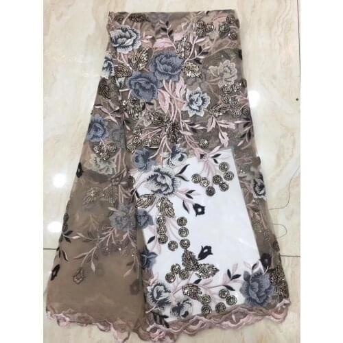African Sequin Lace Fabric 2021 High Quality Lace Fabric Nigeria Lace Fabric Wedding French Lace Fabric D3822