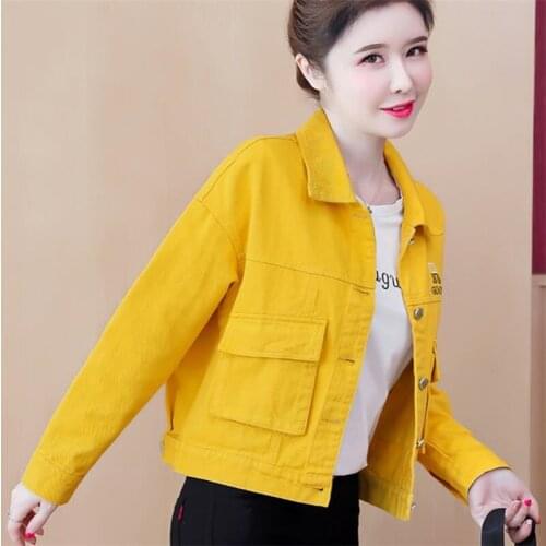 Jacket Coat fashion denim jacket Short Coat New autumn Woman casual jacket all-match Woman Coat Outdoor Women Jacket