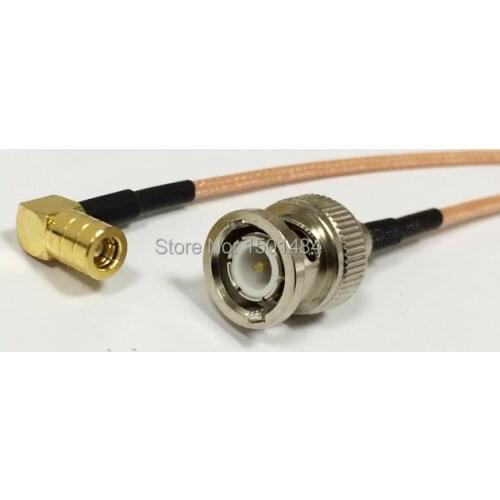 New BNC Male Plug Connector Switch SMB Female Jack Right Angle Convertor RG316 Wholesale Fast Ship 15CM 6" Adapter