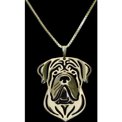 New Unique Romantic Gold Silver Color English Mastiff Pendant Necklace Hunger Games Necklace Women Best Friend Choker